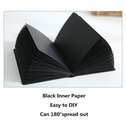 Black Cover Notebook With Black Paper Pages,Black Cardboard Hardcover Sketchbook
