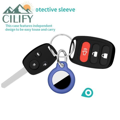 CILIFY For AirTag Holder Keychain Hard PC Case Shockproof Protective Skin with Key Ring