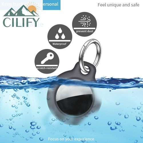 CILIFY For AirTag Holder Keychain Hard PC Case Shockproof Protective Skin with Key Ring