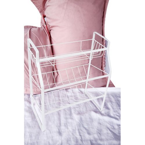3/2 Layers Wine Rack Dish Drainer Rack Spice Storage Holder K 3 Layers - White