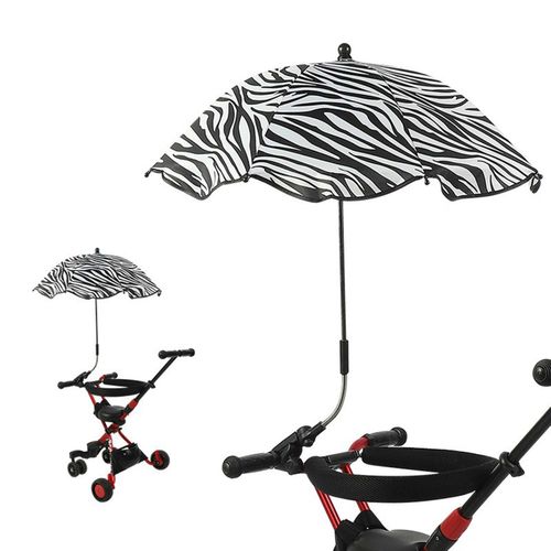 Baby Kid Stroller Umbrella Easy to Install Adjustable Direction Stroller Accessories for Thoughtful Baby Shower Gift,Zebra Print Without Silver Glue NO5312