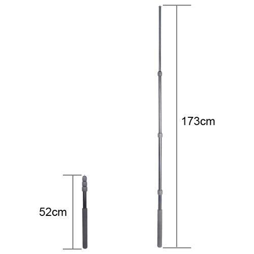 Aluminum Alloy Handheld Boom Pole Holder For SLR Camera  LED Light Microphone, Max Length: 173cmBlack