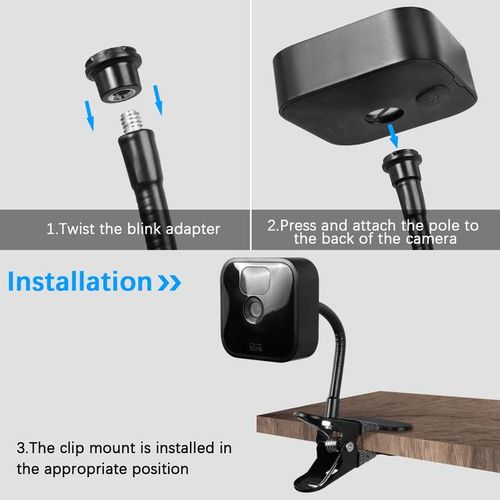 Flexible Clip Clamp Mount For Blink Camera Serise Blink Xt/xt2 Blink Outdoor Blink Mini Clip To Crib Cot Shelves Or Furniture