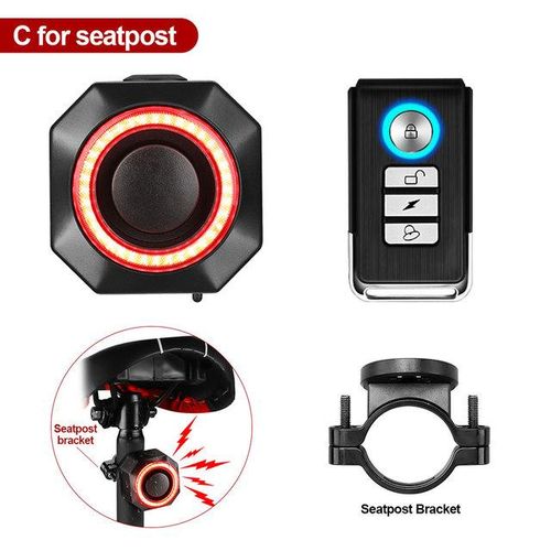 Awapow Alarm Remote Control Bike Anti Theft Alarm Usb Rechargeable 110db Motorcycle Alarm With Bracket