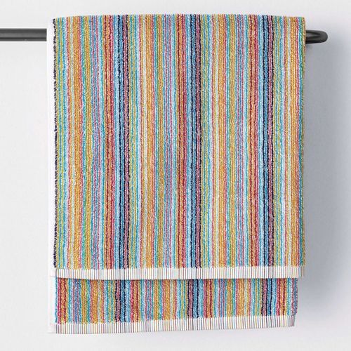 Cotton Striped Bath Towel - Multicolour, Multi-designs