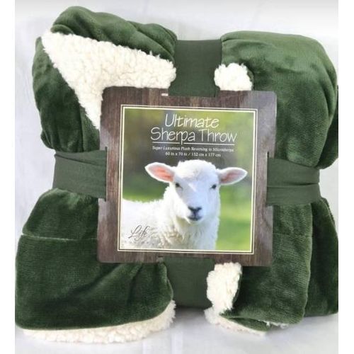 Fleece Woolen Soft Blanket - Army Green