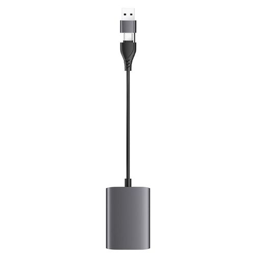 USB C Splitter 2 Monitors Extended Display USB3.0/Type-C to Dual HD Display Splitter Support for Windows 10 and Above,Dark Grey NO5241