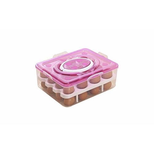 Eggs Tray Storage Container 32 Grid - Green Blue Pink