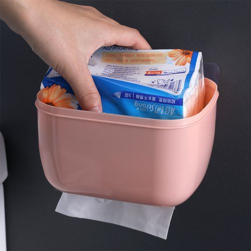 Wall-Mounted Paper Towel Dispenser Toilet Tissue Container Dustproof- Multi-colours.