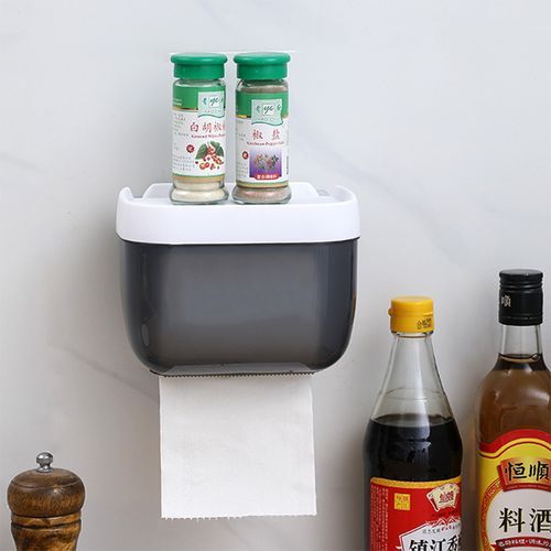 Wall-Mounted Paper Towel Dispenser Toilet Tissue Container Dustproof- Multi-colours.