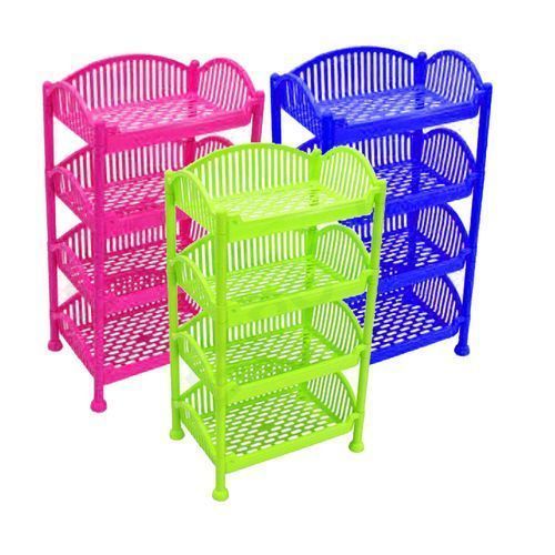 1pc Plastic Storage - Pink, Blue & Green
