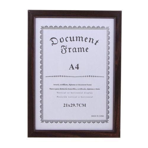 A4 Size Wooden  Certificate Photo Artwork Picture Frame Coffee