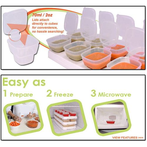 Superior 8 Piece Baby Block Set Baby Food Containers Food preservation box safety Baby food supplement box NO5297
