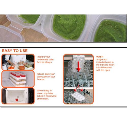 Superior 8 Piece Baby Block Set Baby Food Containers Food preservation box safety Baby food supplement box NO5297