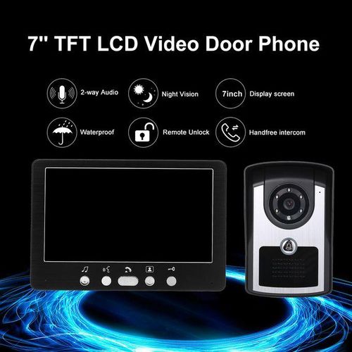 7 Inch Monitor HD Camera Video Door Phone Doorbell Intercom