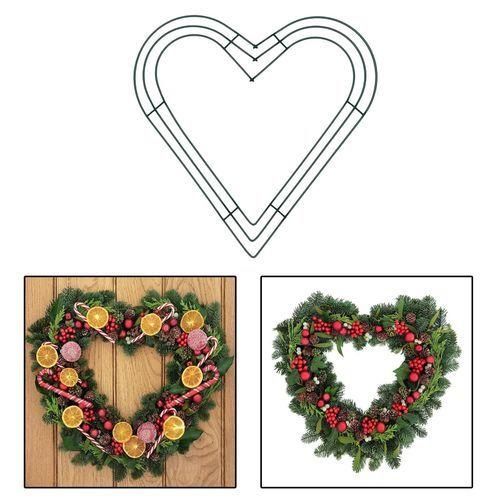 2x Wire Wreath Frame Christmas Holiday Metal Wire Ring Valentines