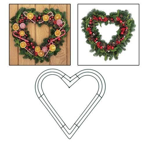 2x Wire Wreath Frame Christmas Holiday Metal Wire Ring Valentines