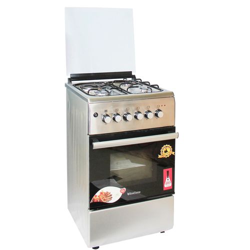 Blueflame 60cm x 50cm 3Gas Burners And 1 Electric Plate With Electric Oven, Inox
