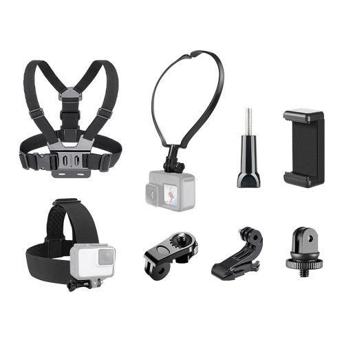 Sports Camera Accessory Set Chest Strap Mount + Head Strap