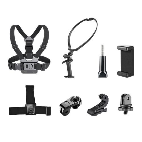 Sports Camera Accessory Set Chest Strap Mount + Head Strap