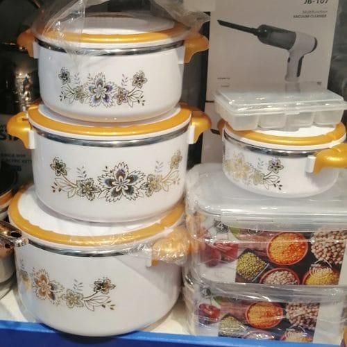 4 Pieces Insulated Hot Pot Dishes Food Warmer Container -Multi-colour.