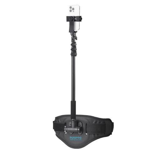 Waist Belt Mount Strap With Phone Clamp  Selfie Stick