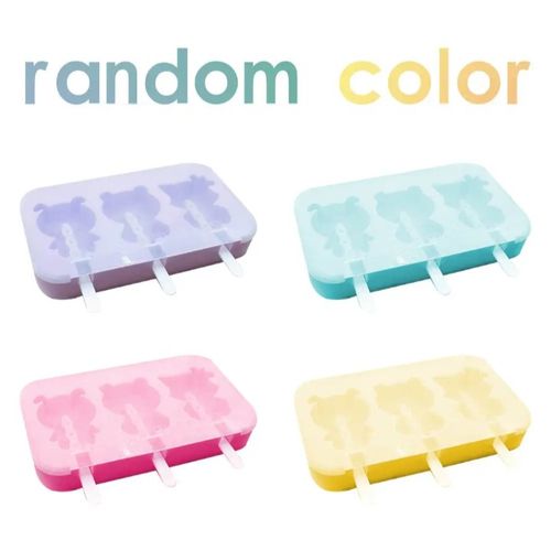 4 Pieces Ice Cube Molds For Making Kids Ice Popsicles - Multicolour