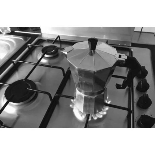 Coffee Maker Moka Pot Top Expresso Latte Stove Percolator 6 Cups 300ML  (Silver)