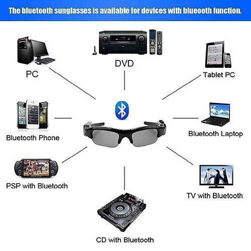 Outdoor Multifunction Sunglasses HD 720P Camera MP3 Player Recorder DVRr By HT