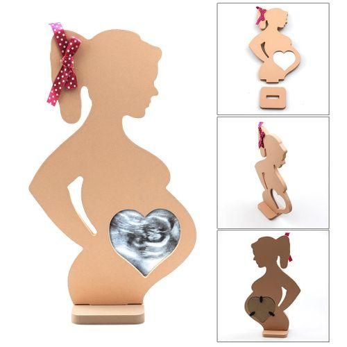 Wooden Baby Ultrasound Photo Picture Frame Couple Pregnancy Gift Room
