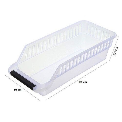 4 Pack Refrigerator Storage Organiser Box, Drawers, Pantry Container, Clear