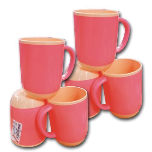Set Of 6 Pieces Plastic Cups  -Pink