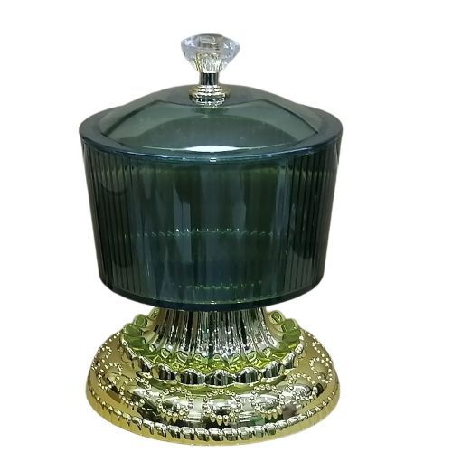 Plastic Sugar Bowl Dish Candy Pot Decor- Green .