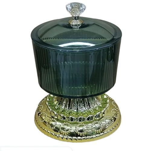 Plastic Sugar Bowl Dish Candy Pot Decor- Green .