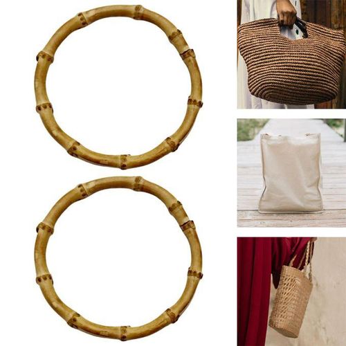 2 Pieces Handbag Handles Crafting Accs Round Shape DIY Small