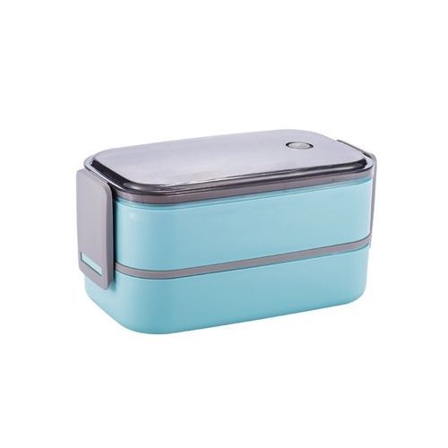 Double-Layer Food Lunch Box, Leakproof Container,Microwave Safe, Color May Vary.