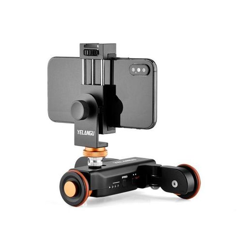 L4X Camera Wheel Dolly Phone Clamp Electric Track Slider