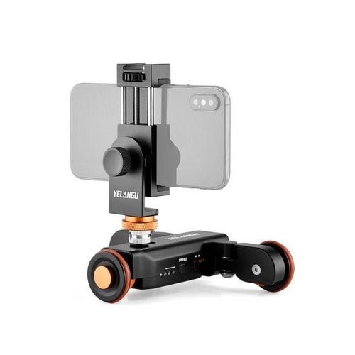 L4X Camera Wheel Dolly Phone Clamp Electric Track Slider