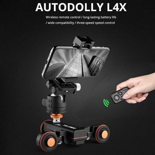 L4X Camera Wheel Dolly Phone Clamp Electric Track Slider