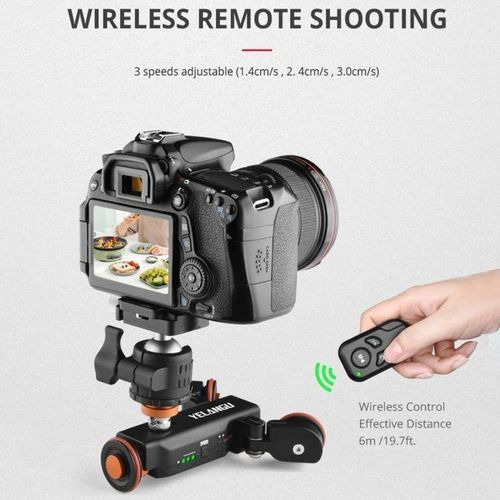 L4X Camera Wheel Dolly Phone Clamp Electric Track Slider