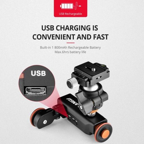 L4X Camera Wheel Dolly Phone Clamp Electric Track Slider