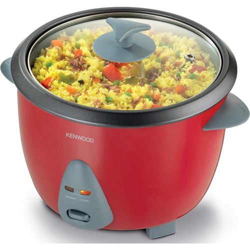 RAF 1.8L Capacity 650W 2in1 Rice Cooker with Steam Basket RCM44- Red(1 YR WRTY)