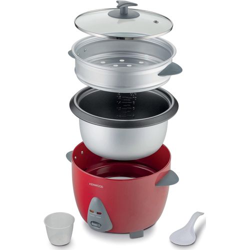 RAF 1.8L Capacity 650W 2in1 Rice Cooker with Steam Basket RCM44- Red(1 YR WRTY)