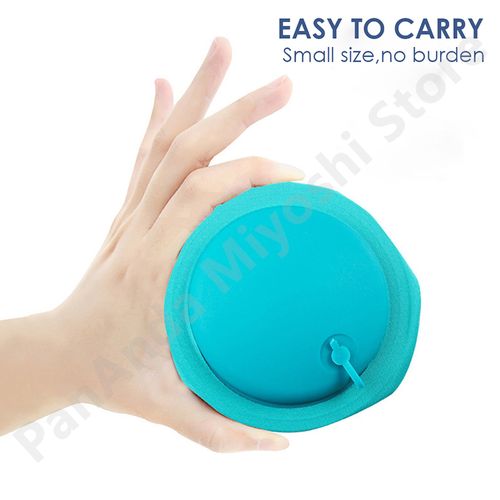 U-Shape Inflatable Neck Pillow-Light Blue