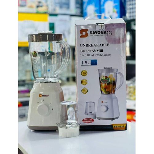 Sayona Blender With Unbreakable Jug 1.5L - Brown