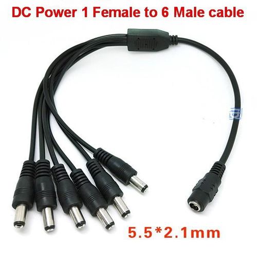 1 Female to 2 3 4 5 6 8 Male DC 5.5mm * 2.1mm Power Splitter Plug Cable for LED LCD CCTV security Camera Accessories power Supply adapter 12V 9V 6V 5V