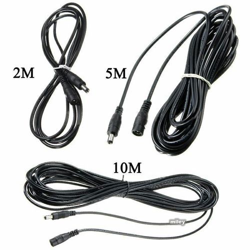 0.5M-10M 12V CCTV DC Power Cable Extension Cord Adapter Male/female 5.5mmx2.1mm