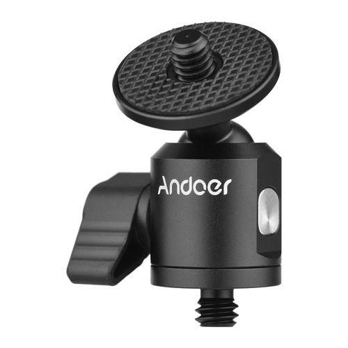 Andoer Mini Ballhead Adapter Camera Tripod Ball Head Mount