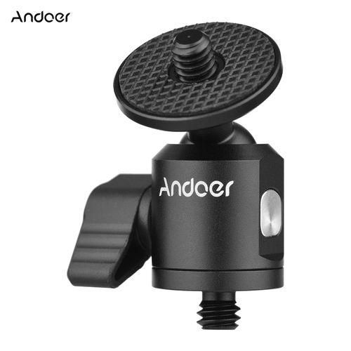 Andoer Mini Ballhead Adapter Camera Tripod Ball Head Mount