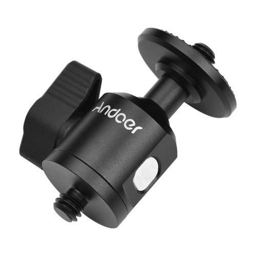 Andoer Mini Ballhead Adapter Camera Tripod Ball Head Mount